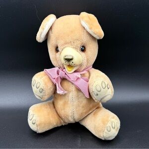Vintage Rubber Face Teddy Bear Japan 1950s